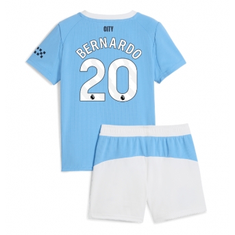 Billige Fotballdrakt Manchester City Bernardo Silva #20 Replika Hjemmedraktsett Barn 2025-26 Kortermet (med bukser)